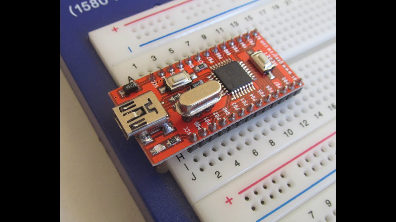 Миниотладочная плата на AT90USB162 - YouTube