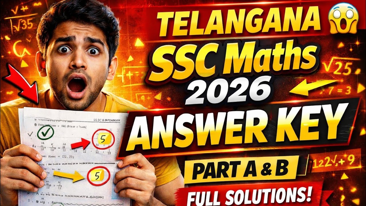 10 class Maths Paper 2026 Answer Key | SSC Board Exam Part A & B ...
