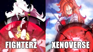 Android 21 Dragonball Xenoverse 2 Vs Dragonball Fighterz Comparison