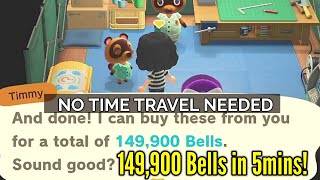 Fastest way to get money without time traveling in animal crossing
(149,900 bells 5mins)