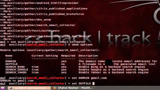 Email Collector for Spammers - Metasploit - [Rahul Roshan]