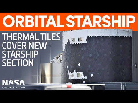 Thermal Protection Tiles Seen on Potential Ship 20 Section | SpaceX Boca Chica