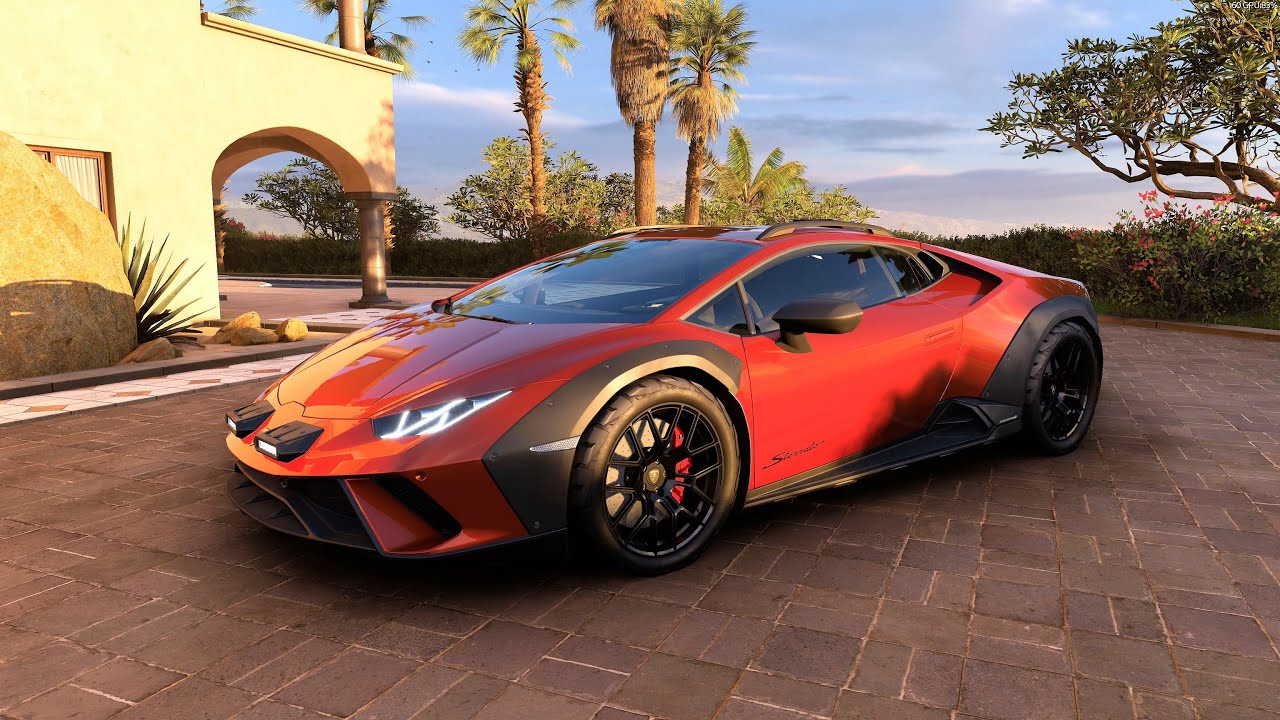 Forza Horizon 5 . Lamborghini Huracán Sterrato 2023 . Car Show Speed Jump Crash Test Drive .