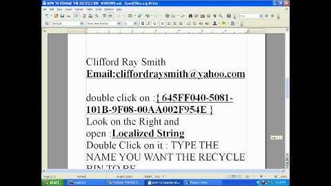 How To Rename The Recycle Bin