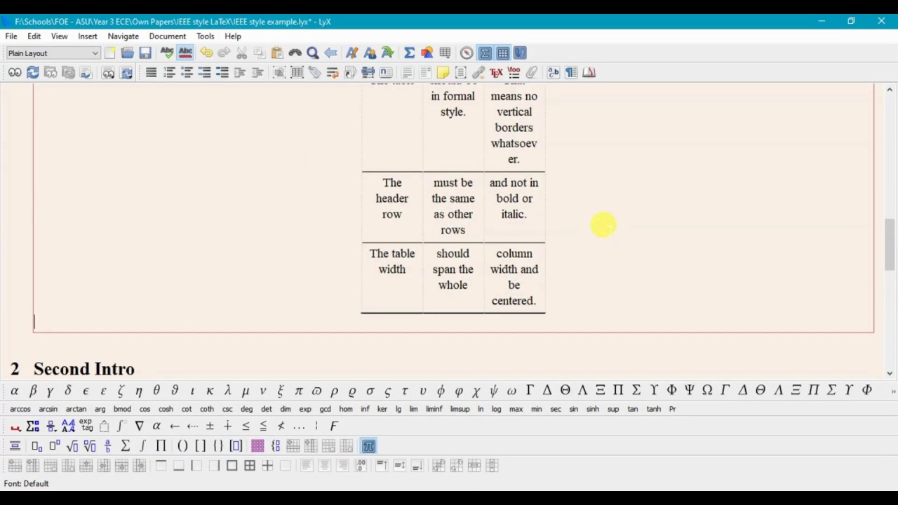 putting a texworks table into lyx putting a texworks table into lyx