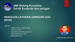 Pertemuan ke 1 - Kelas XI TKJ - Materi Teknologi Layanan Jaringan Berbasis Luas (WAN)