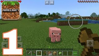 Minecraft Pocket Edition Gameplay Walkthrough PART 1 (iOS, Android)