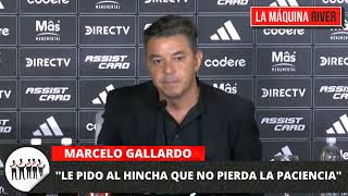 LA CONFERENCIA COMPLETA DE MARCELO GALLARDO LUEGO DEL EMPATE DE RIVER 🆚 ROSARIO CENTRAL