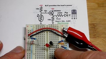 Closer Look At Breadboard Low Side LDR Voltage Divider Emitter Follower Circuit NPN BJT