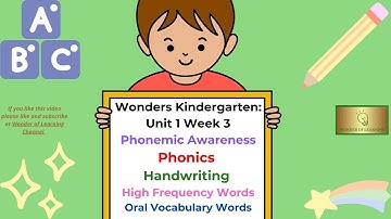 Wonders Kindergarten Unit 1 Week 3
