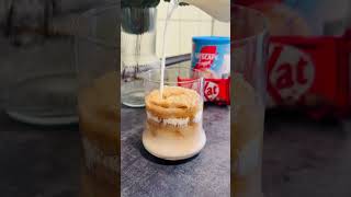 Kitkat latte #coffee #coffeeaddict #coffeelover #coffeetime #coffeerecipe #kitkat #latte