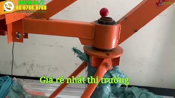 Khung cẩu xoay 360 độ. Khung cẩu xoay kết hợp tời điện mini PA800. Tời điện 220V. Tời điện gia đình