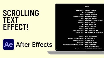 How to Make a Text Scrolling Effect in Adobe After Effects
