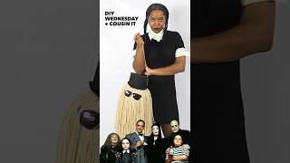 DIY  Wednesday &amp; Cousin It  - Quick &amp; Easy #diyhalloween #wednesday #wednesdayaddams