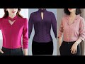 new Hollywood style very attractive celebraties style long sleeves silk/satin blouse/shirts design