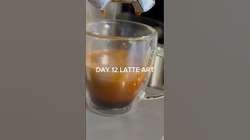 Day 12 of learning how to latte art! Struggled a bit but ended up with a 🍒 design #latteart