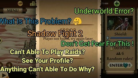 Shadow Fight 2 || Underworld Raids - Error || What is This Problem? || Clue is There Don