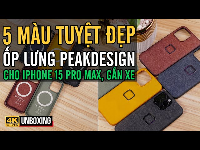 5 MÀU ỐP LƯNG PEAK DESIGN GẮN XE MÔ TÔ TUYỆT ĐẸP CHO iPHONE 15 PRO, PRO MAX