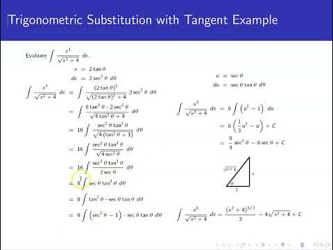 Trigonometric Substitution using