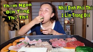 🇯🇵Thịt Nướng Yakiniku Cuộn Rau,Nấm & Kim Chi Cực Ngon #355