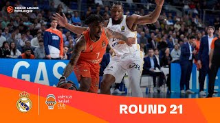 Real Madrid-Valencia Basket | Round 21 Highlights | 2023-24 Turkish Airlines EuroLeague