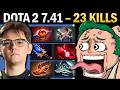 Pudge with 23 Kills and Wraps - Dota 7.41