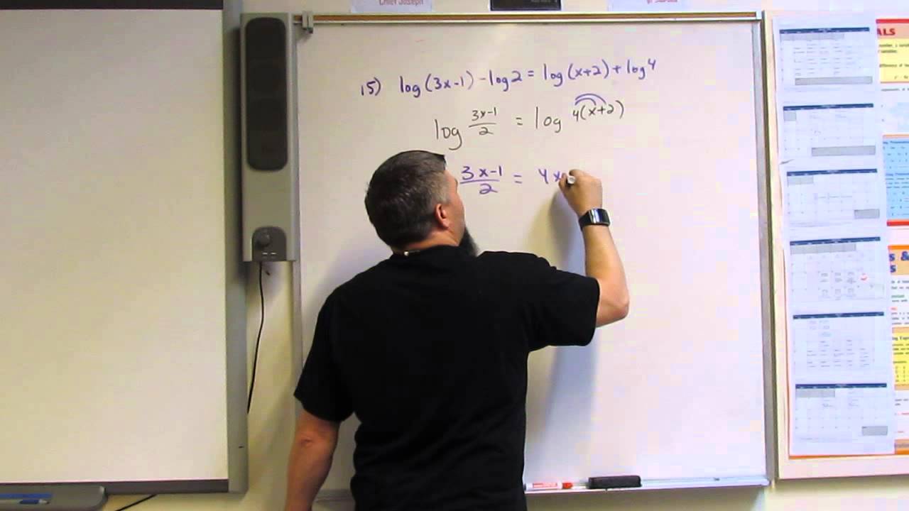 MTS Precalculus Semester2 Ch5 Test 15 Logs Log and Ln and e and ...