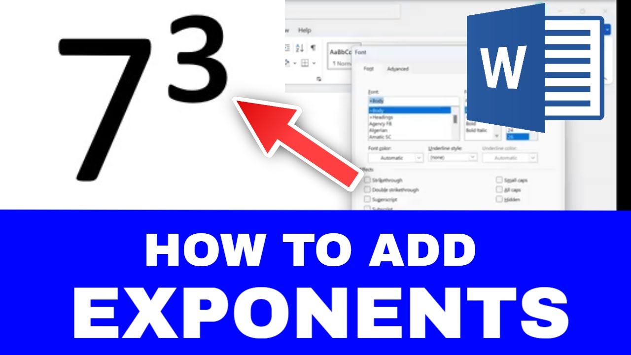 How to Add EXPONENTS in Microsoft Word (2 Easy Ways!) - YouTube