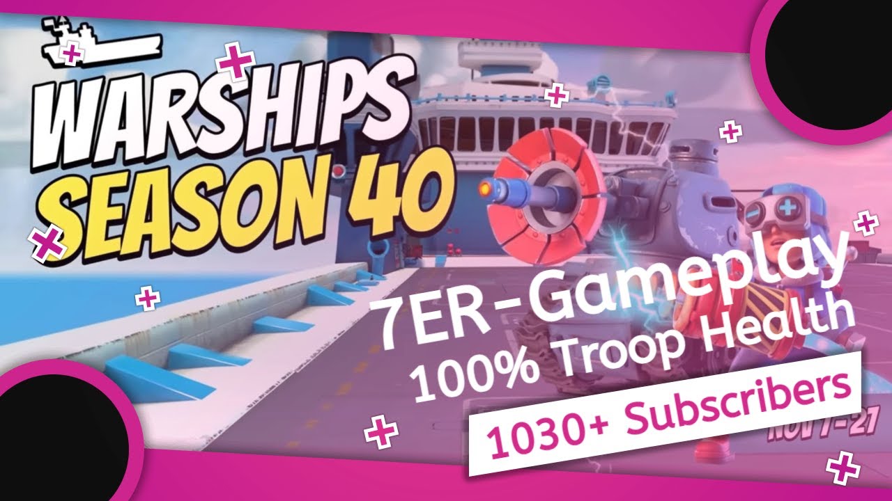 Boom Beach Warships Season 40 [100 Troop Health] Monday November