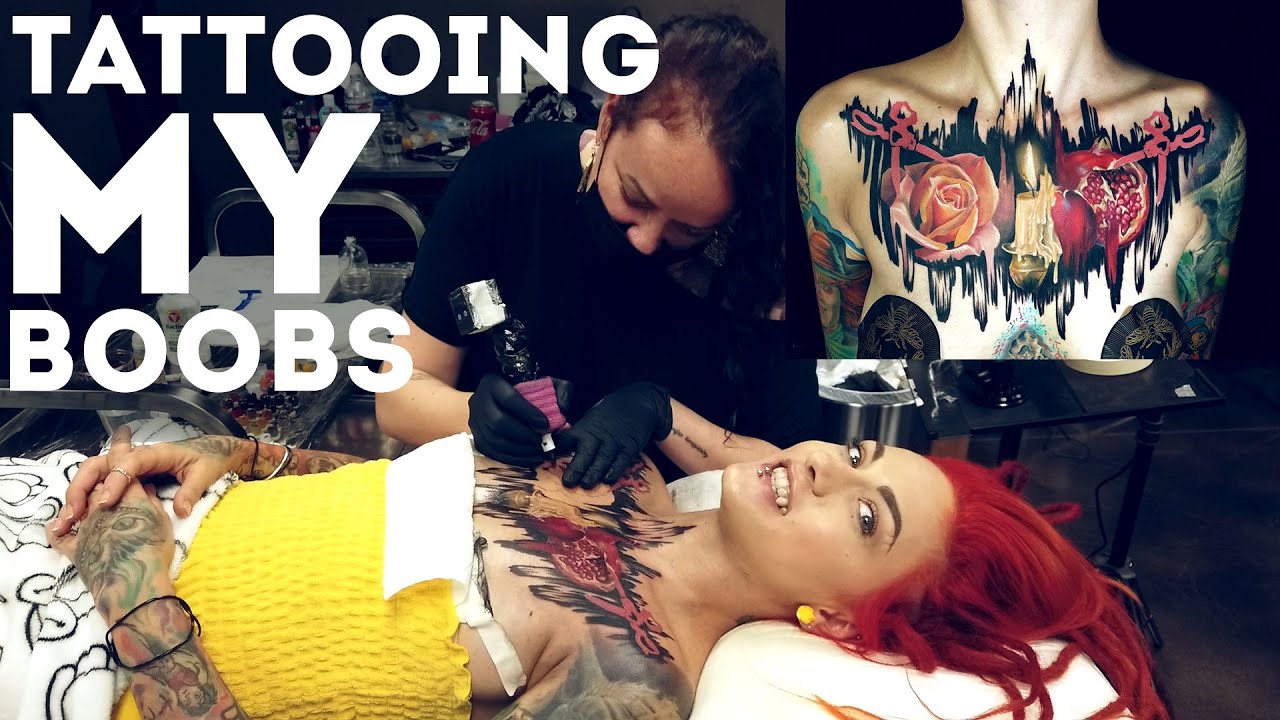 Tattooist gets a shock as clients boob EXPLODES in his face during  inking session  Mirror Online