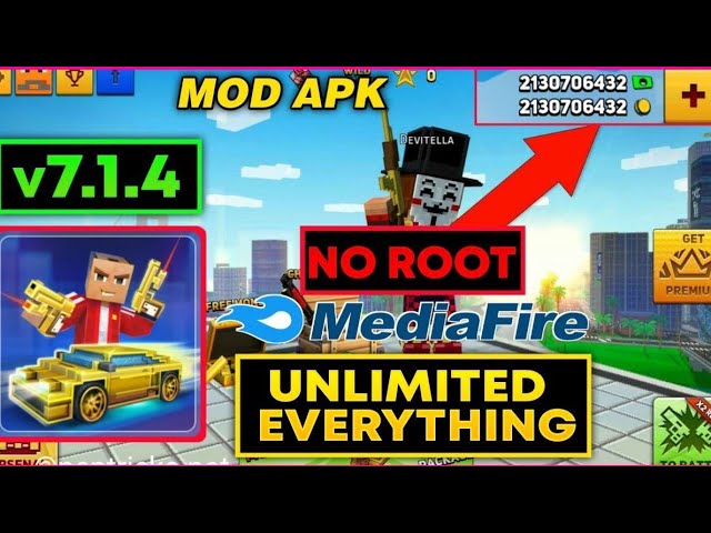 Block City Wars 7.3.0 Mega Mod APK GodMode InfiniteAmmo InstantKill  RapidFire FreeShopping