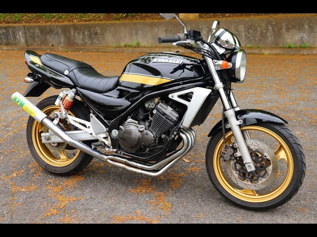 Kawasaki バリオス2 黒金　RPM管付き ☆バリオス2☆RPMマフラー☆タイガーライン☆ゴールドホイル☆youtube