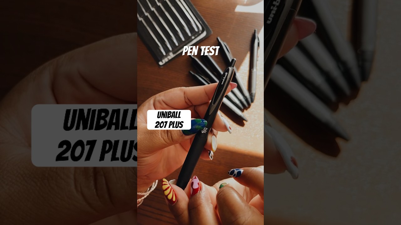 The Uniball 207 plus is yummy. 8 out of 10 👌🏾 #uniball #pentest #stationeryhaul