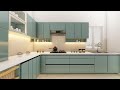 Acrylic Kitchen Cabinet Colour Combination | Modular Kitchen Interior | Glassy Acrylic vs Laminate