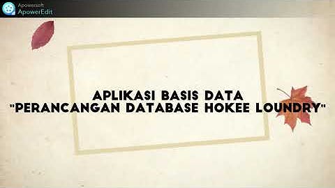 PROJECT UAS APLIKASI BASIS DATA  "Perancangan Database Hokee Loundry"