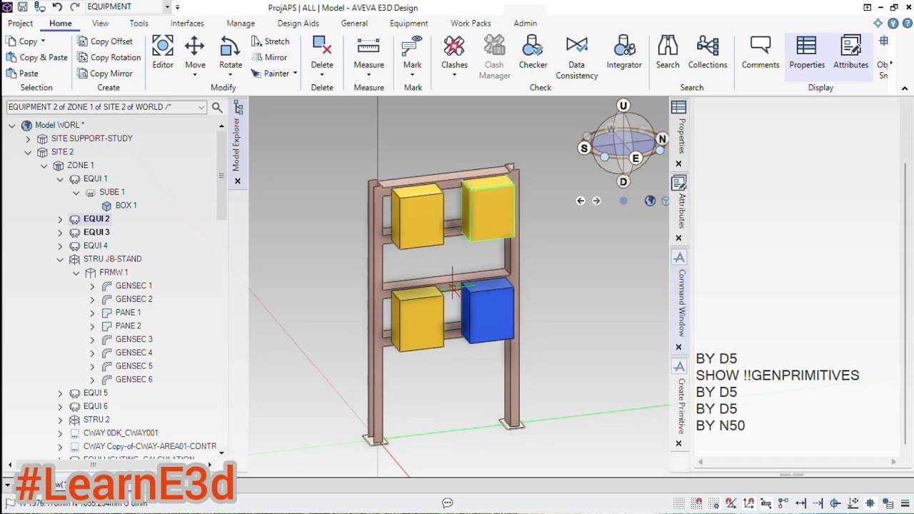 Aveva E3d 3.1 - How to Create an Electrical JB Stand - Structure Modelling 