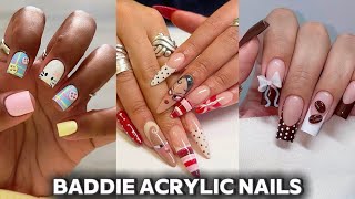 Baddie Acrylic Nails🤎 (Fall Edition)