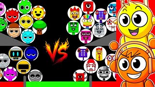 SPRUNKI vs NUMBERBLOCKS (Marble Race)