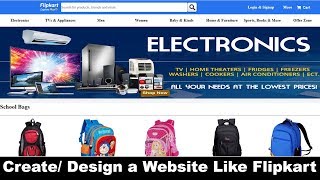 12. How to Create Design a website like Flipkart, how to create website with html and css