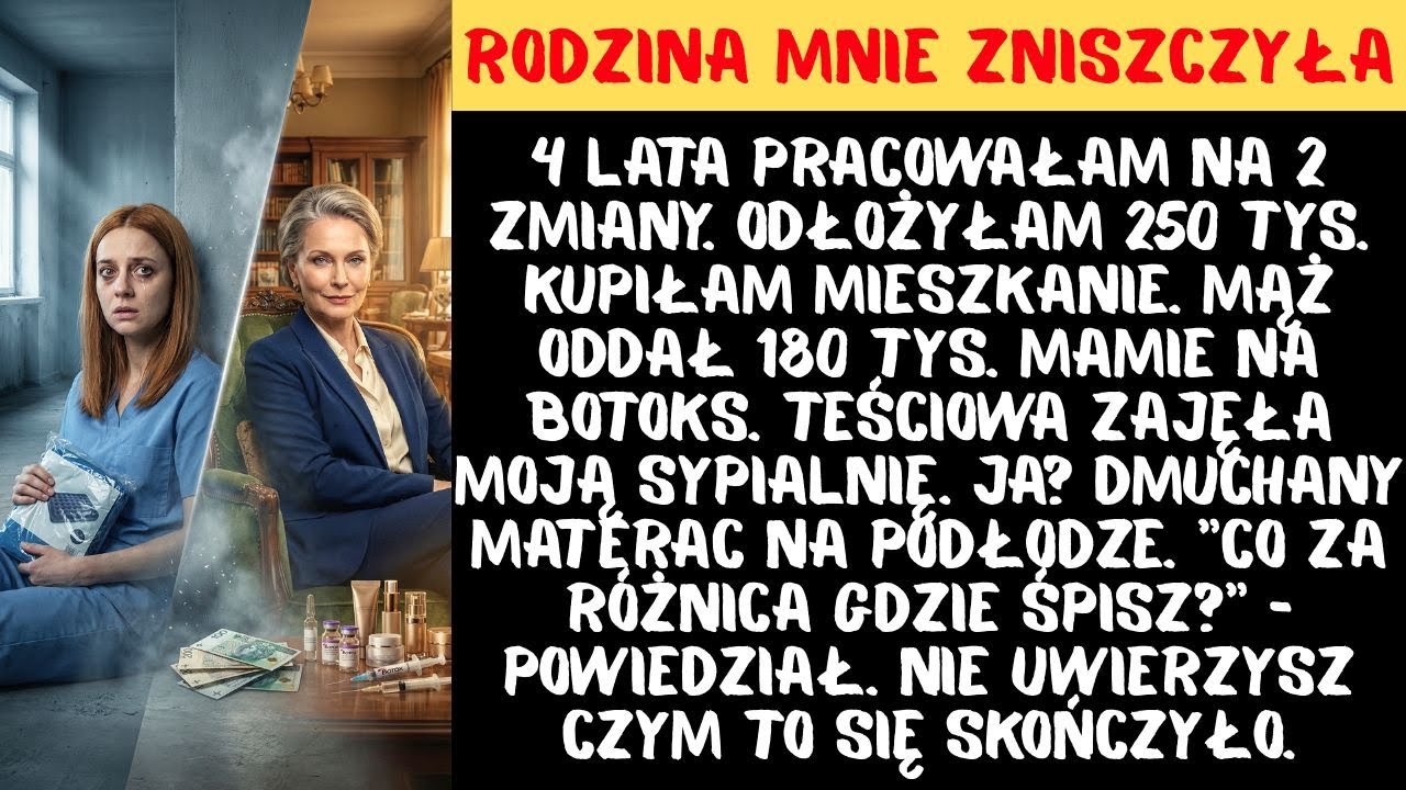 Mąż oddał 180 tys. teściowej na botoks. Kazał mi spać NA PODŁODZE. Ale telefon wszystko zmienił