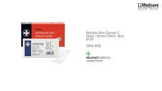 Relistrip Skin Closure 3 Strips 6mmx75mm Box of 50 652