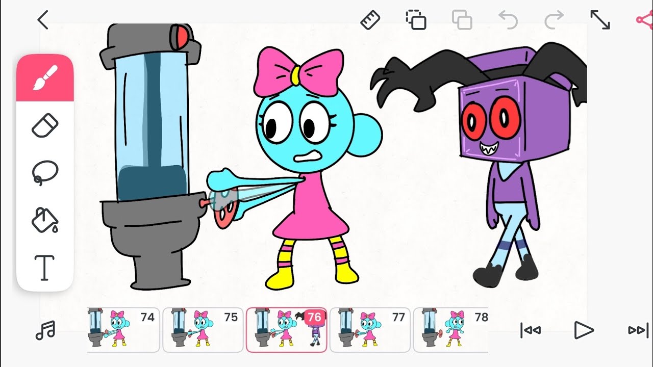 FlipaClip – Poppy & Boxten twisted animation | Dandy's World animation 