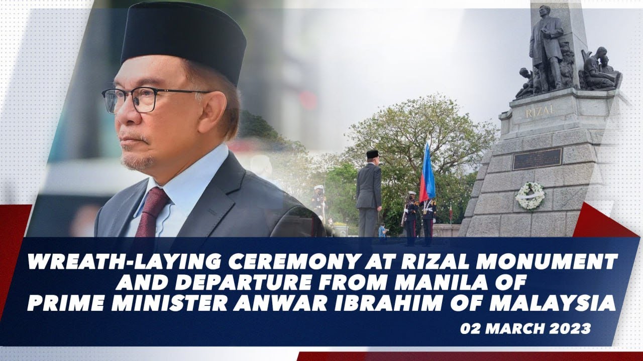 Wreath laying At Rizal Monument Departure From Manila Of Malaysian PM wreath-laying-at-rizal-monument-departure-from-manila-of-malaysian-pm