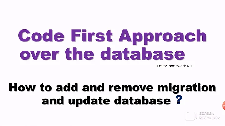 [CFA #4] How to add/remove migration and update-database in code first approach?