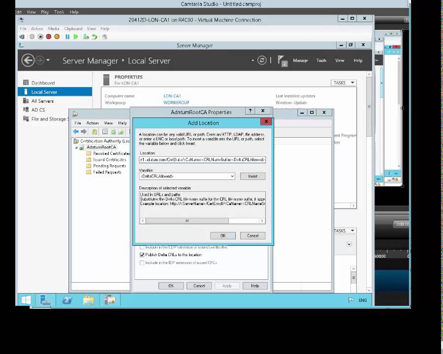 Configuring CA Hierarchy Server 2012 R2 Part1 by David Papkin
