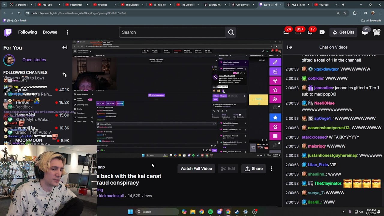 xQc reacts to Kid who Gifted Kai Cenat 3k Subs is Back - YouTube