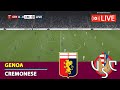🔴Live- Genoa vs Cremonese Full Match | Serie A 2025/26 | eFootball PES21 Simulation