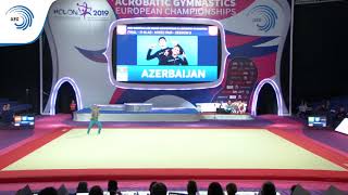 Rauf JABBAROV & Samira RUSTAMOVA (AZE) - 2019 European Age Group, 11 - 16 mixed pair final
