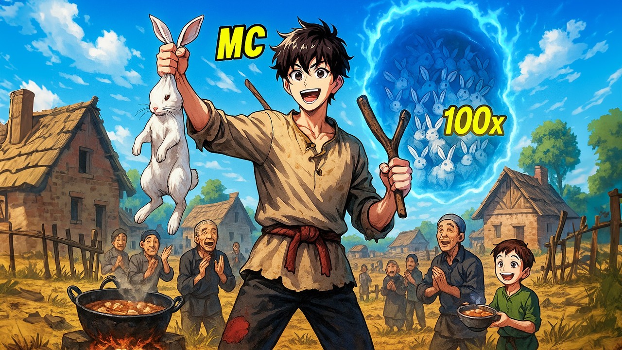 I Woke Up in Starving Village With 100× Loot—Now 1 Animal I Kill=100, I'll Feed All Village