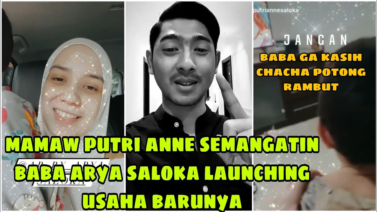 mamaw putri anne semangatin baba arya saloka launching usaha baru..mashaa allah..